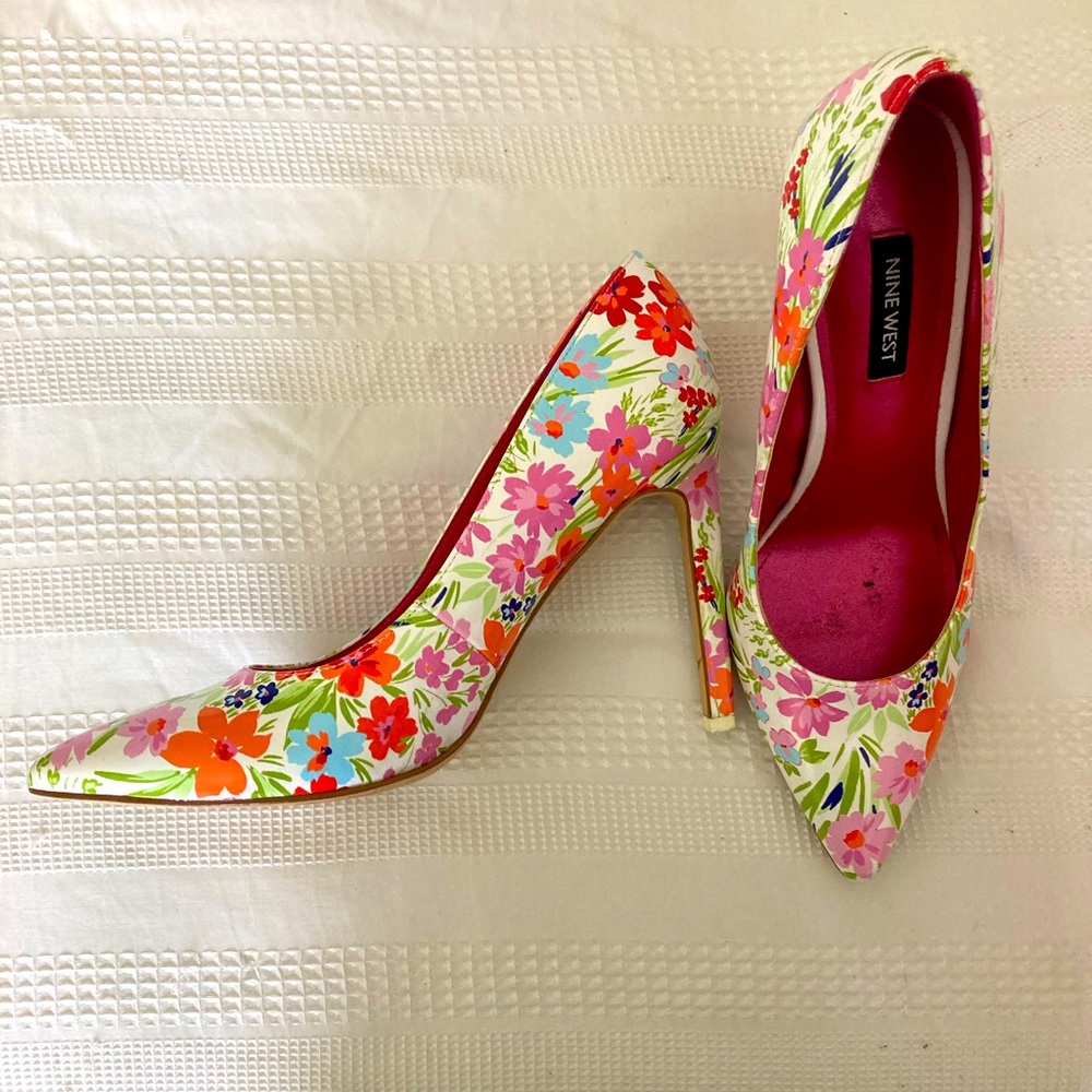 Nine West Floral Heels